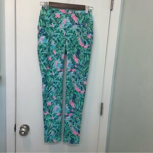 Lilly Pulitzer Luxletic Par Fection Golf  Blue and Pink Leggings